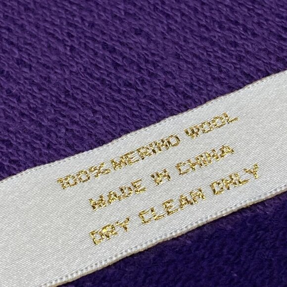 Auth COACH - Purple Wool Scarf - Picture 4 of 4